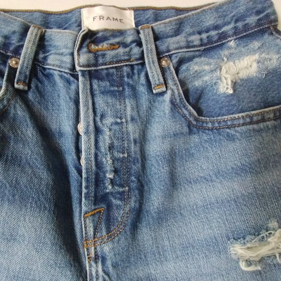 Frame Le Original Distressed Cropped Jeans Size 24 - Picture 7 of 12